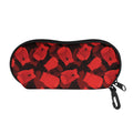 Red Boxing Gloves Pattern Print Glasses Case