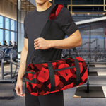 Red Boxing Gloves Pattern Print Gym Bag