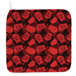 Red Boxing Gloves Pattern Print Hand Towel