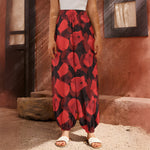 Red Boxing Gloves Pattern Print Harem Pants