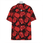 Red Boxing Gloves Pattern Print Hawaiian Shirt