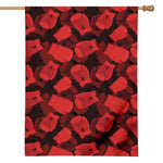 Red Boxing Gloves Pattern Print House Flag