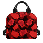 Red Boxing Gloves Pattern Print Insulated Lunch Bag