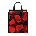 Red Boxing Gloves Pattern Print Insulated Lunch Tote