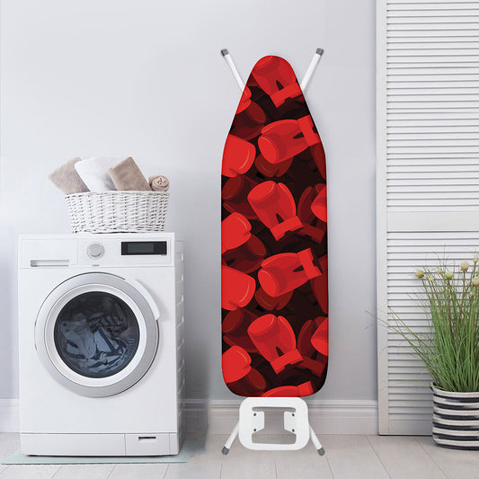 Red Boxing Gloves Pattern Print Ironing Board Cover