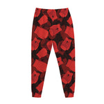 Red Boxing Gloves Pattern Print Jogger Pants