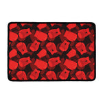 Red Boxing Gloves Pattern Print Kitchen Mat