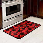 Red Boxing Gloves Pattern Print Kitchen Mat
