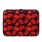 Red Boxing Gloves Pattern Print Laptop Sleeve