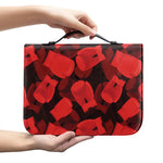 Red Boxing Gloves Pattern Print Leather Bible Cover