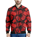 Red Boxing Gloves Pattern Print Men's Bomber Jacket