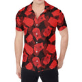 Red Boxing Gloves Pattern Print Men's Shirt