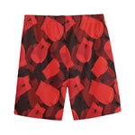 Red Boxing Gloves Pattern Print Men's Sports Shorts