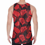Red Boxing Gloves Pattern Print Men's Velvet Tank Top