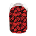Red Boxing Gloves Pattern Print Mesh Laundry Hamper