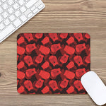 Red Boxing Gloves Pattern Print Mouse Pad