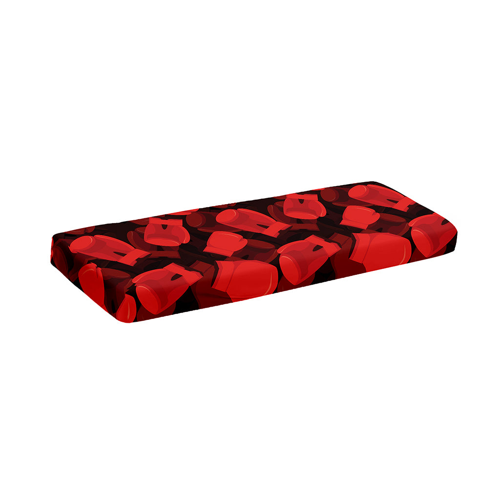 Red Boxing Gloves Pattern Print Piano Keyboard Cover