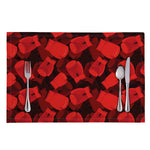 Red Boxing Gloves Pattern Print Placemat
