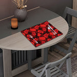 Red Boxing Gloves Pattern Print Placemat