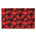 Red Boxing Gloves Pattern Print Polyester Doormat