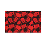 Red Boxing Gloves Pattern Print Polyester Flag