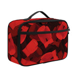 Red Boxing Gloves Pattern Print Portable Lunch Bag