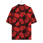 Red Boxing Gloves Pattern Print Rayon Hawaiian Shirt