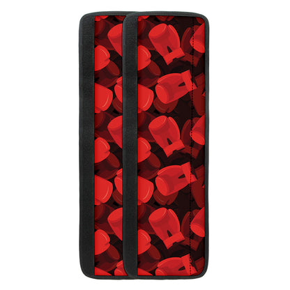 Red Boxing Gloves Pattern Print Refrigerator Handle Covers