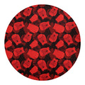 Red Boxing Gloves Pattern Print Round Blanket
