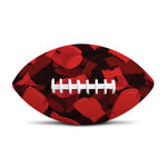 Red Boxing Gloves Pattern Print Rugby Ball