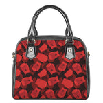Red Boxing Gloves Pattern Print Shoulder Handbag