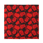 Red Boxing Gloves Pattern Print Silk Bandana