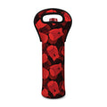 Red Boxing Gloves Pattern Print Single Neoprene Wine Tote