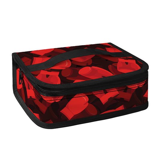 Red Boxing Gloves Pattern Print Small Lunch Bag