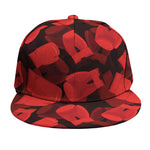 Red Boxing Gloves Pattern Print Snapback Cap