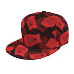 Red Boxing Gloves Pattern Print Snapback Cap