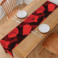 Red Boxing Gloves Pattern Print Table Runner