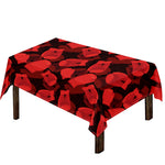 Red Boxing Gloves Pattern Print Tablecloth