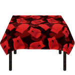 Red Boxing Gloves Pattern Print Tablecloth