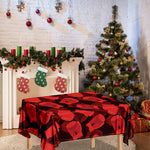 Red Boxing Gloves Pattern Print Tablecloth