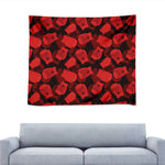 Red Boxing Gloves Pattern Print Tapestry