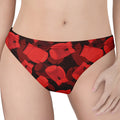 Red Boxing Gloves Pattern Print Women's Thong