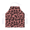Red Brown Cow Print Adjustable Apron