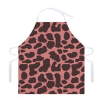Red Brown Cow Print Adjustable Apron