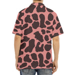 Red Brown Cow Print Aloha Shirt