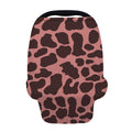 Red Brown Cow Print Baby Seat Cover