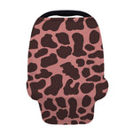 Red Brown Cow Print Baby Seat Cover