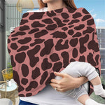 Red Brown Cow Print Baby Seat Cover