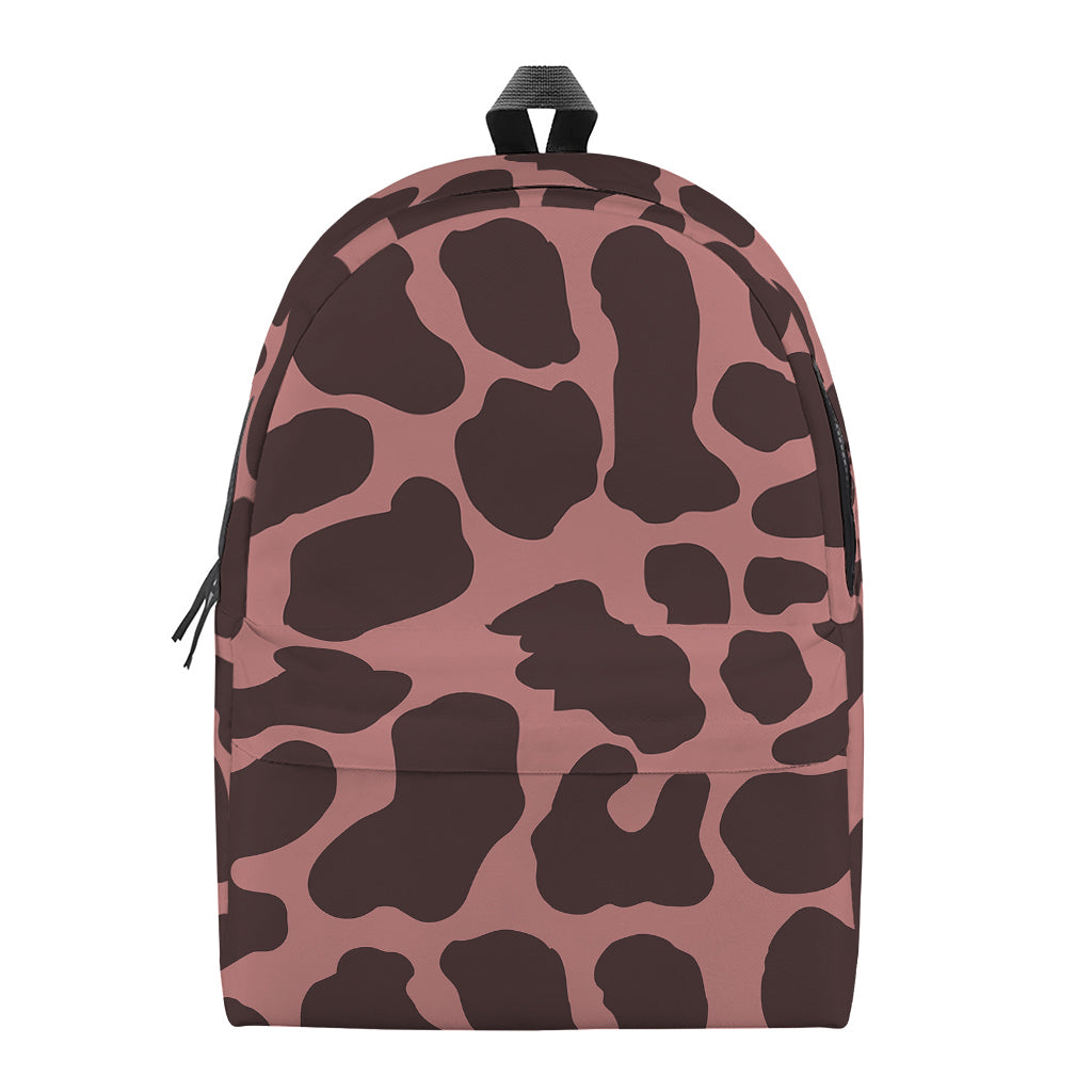 Red Brown Cow Print Backpack