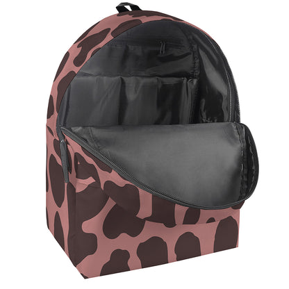 Red Brown Cow Print Backpack